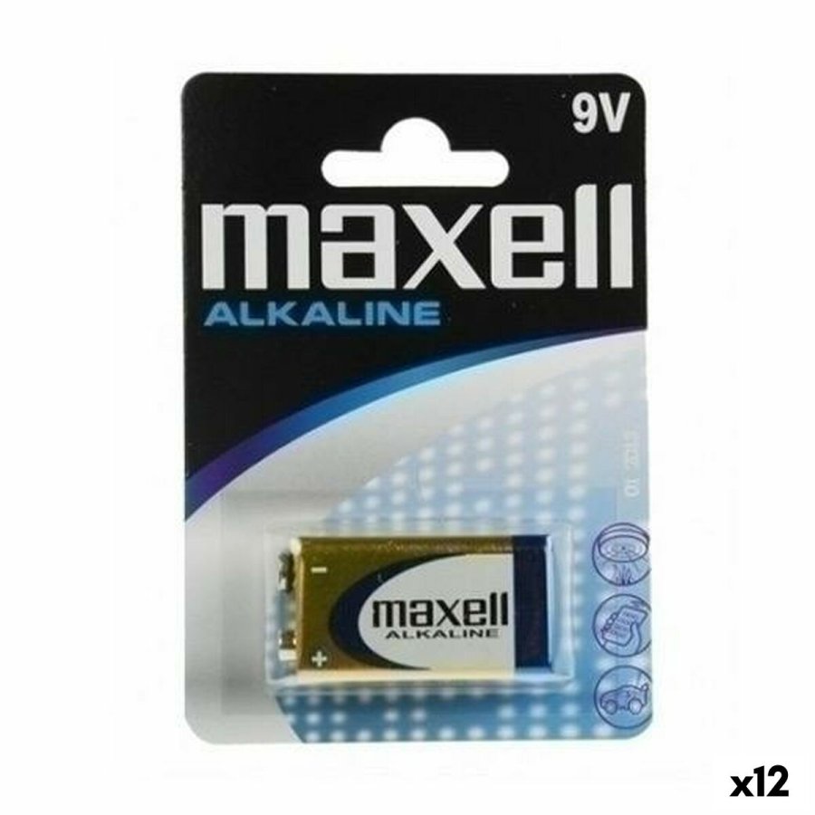 Alkaline Batteri Maxell 9 V 6LR61 (12 enheder) #1