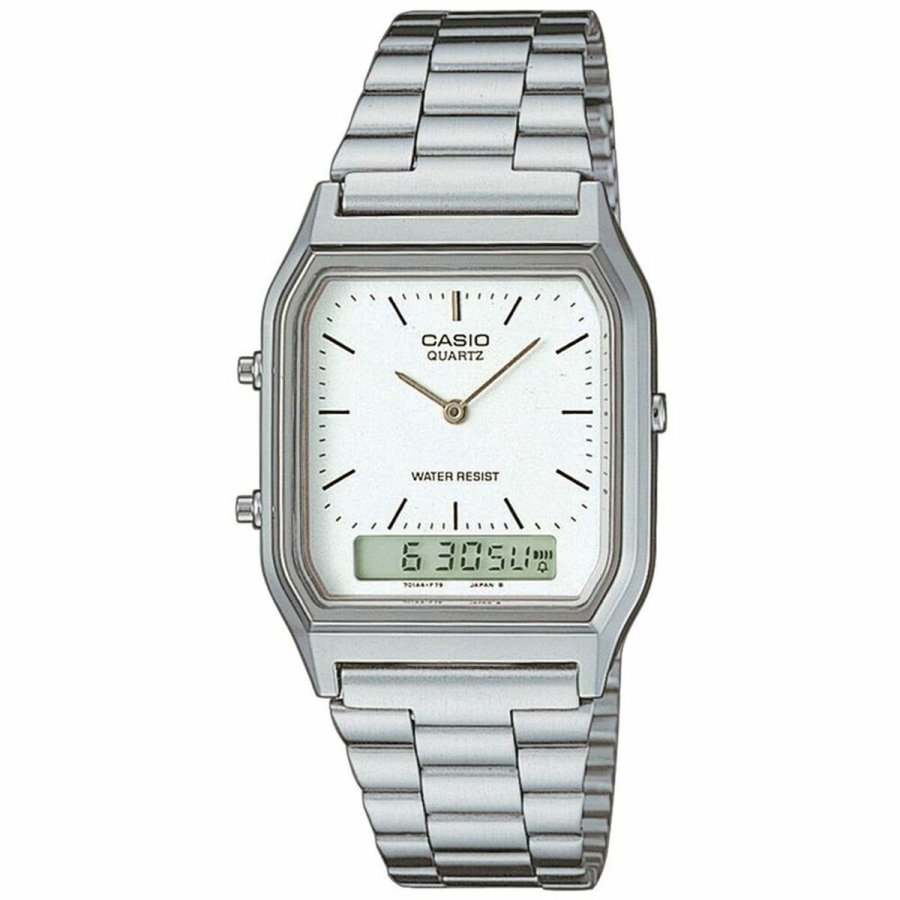 Unisex ur Casio AQ-230A-7DMQYES Hvid Slvfarvet ( 38,5 mm) ( 29 mm) #1