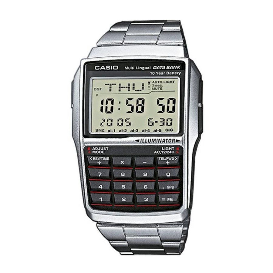 Herreur Casio DATABANK CALCULATOR STEEL Sort Slvfarvet #1