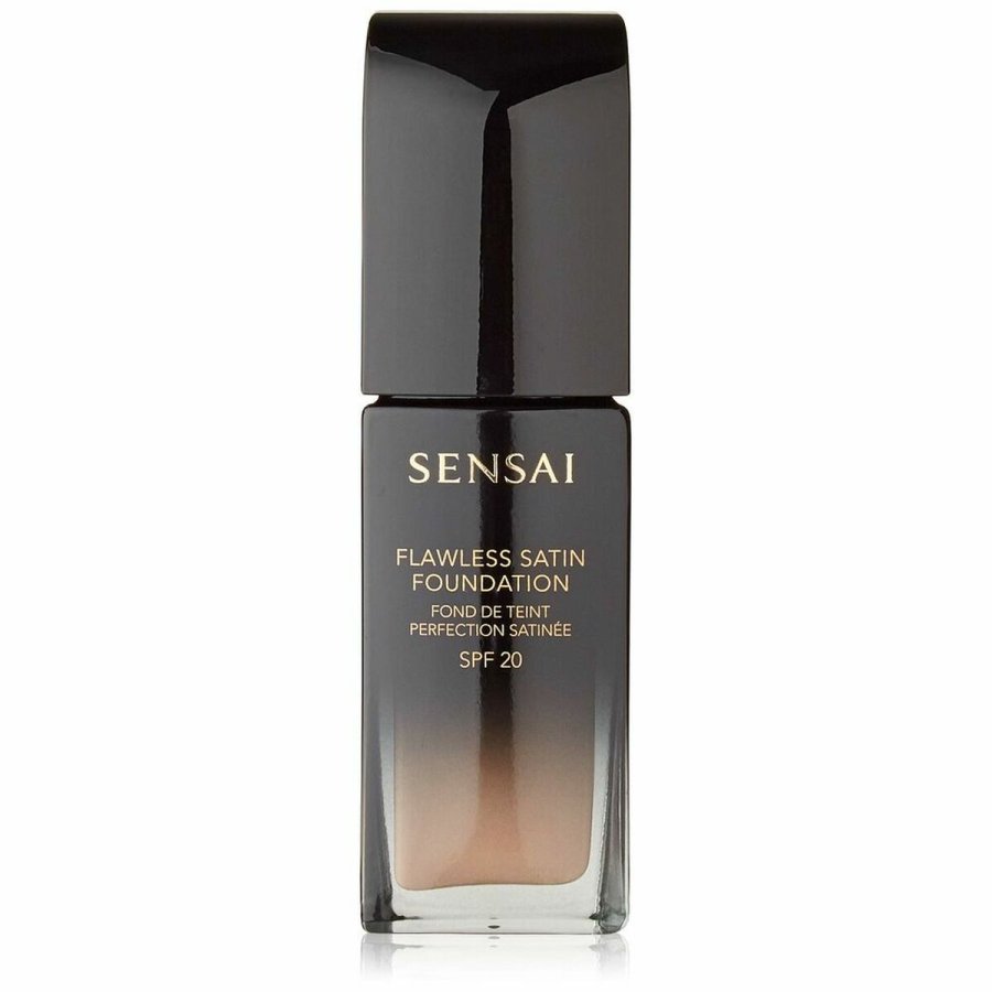 Flydende makeup foundation Lawless Satin Foundation Sensai 202-Ochre beig (30 ml) #1
