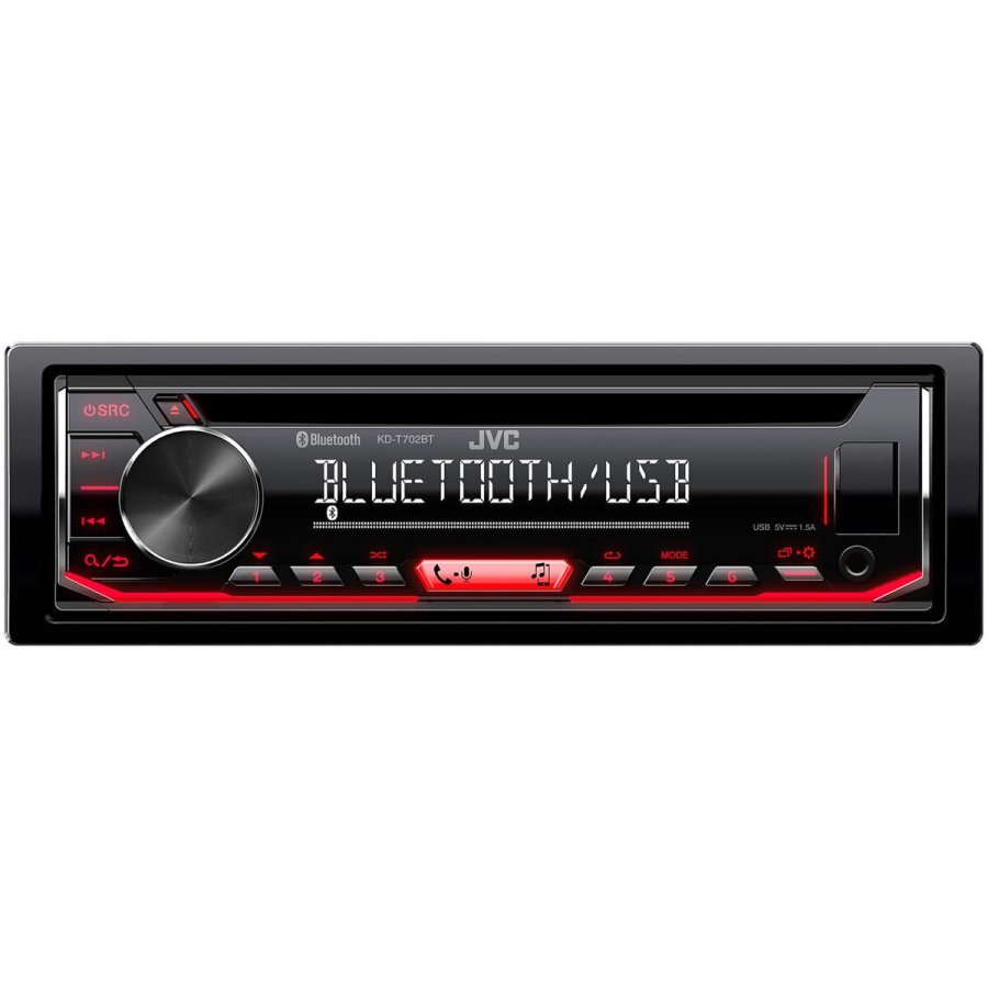 CD Radio til bil Kenwood KD-T702BT Sort Rd #1