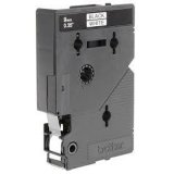 Lamineret tape til m�rkningsmaskiner Brother Cinta laminada 9mm Sort Sort/Hvid #1