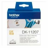 Printer labels Brother DK-11207 CD/DVD  58 mm Sort/Hvid #3