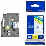 Lamineret tape til m�rkningsmaskiner Brother TZE-243 Hvid 18mm #1