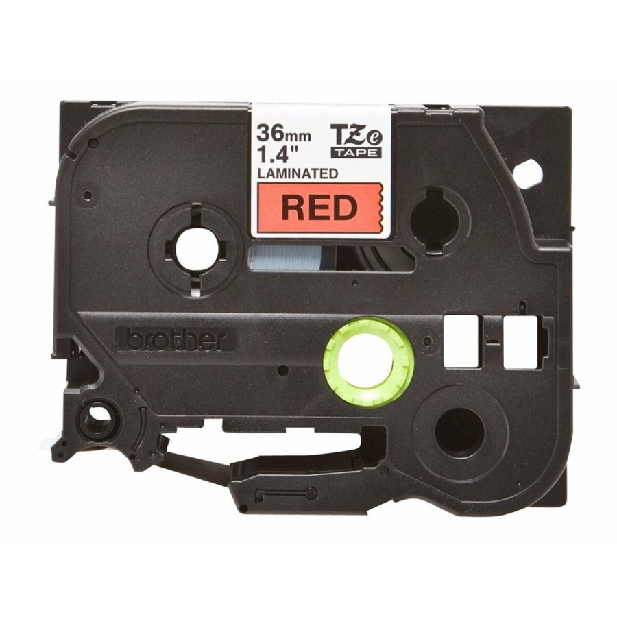 Lamineret tape til m�rkningsmaskiner Brother Cinta laminada 36mm Sort/R�d #3