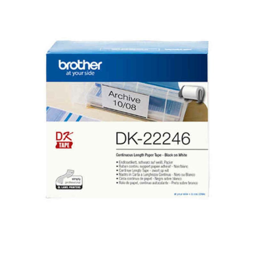 Printer labels Brother DK22246 Hvid Sort #1