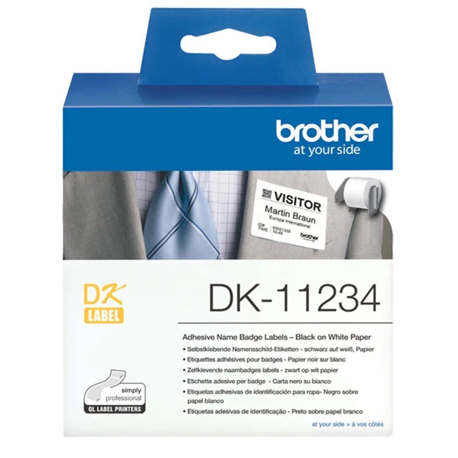 Etiketter Brother DK11234 Hvid Sort #1