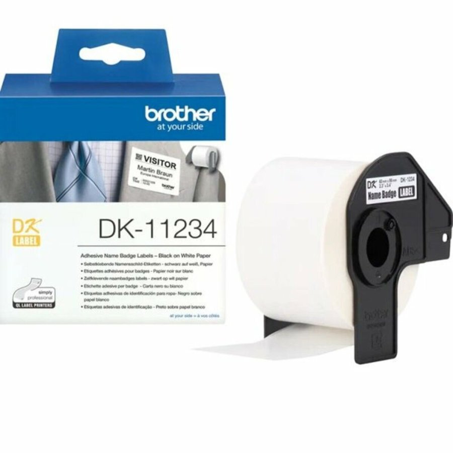 Etiketter Brother DK11234 Hvid Sort #2