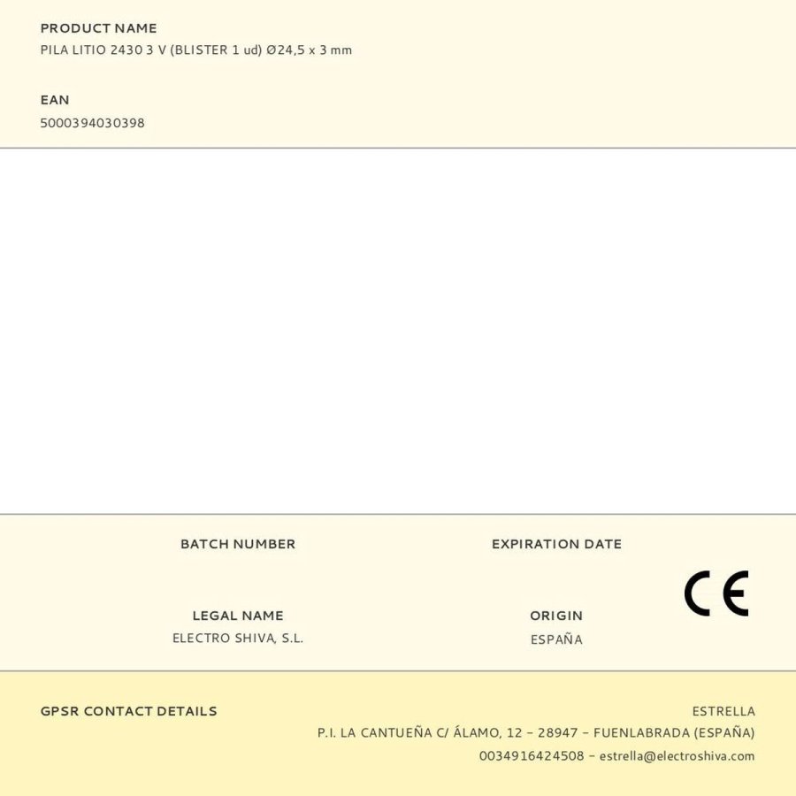 Litium knap-cellebatteri DURACELL CR2430 3V 3 V #2