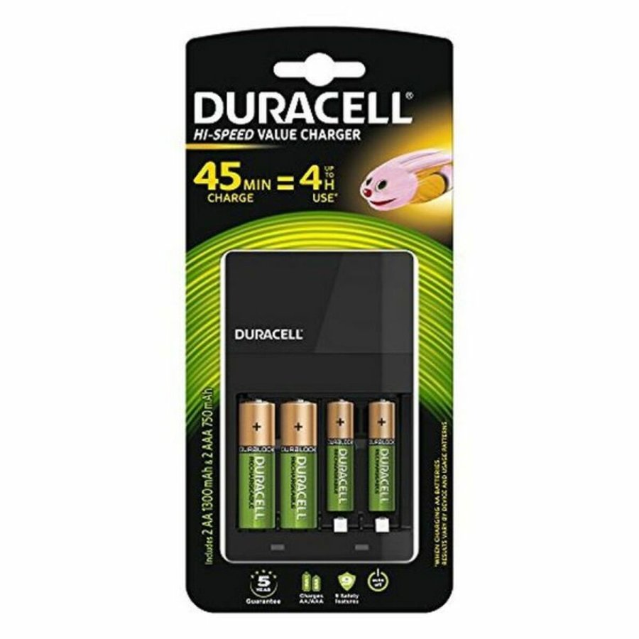 Oplader + genopladelige batterier DURACELL CEF14 2 x AA + 2 x AAA HR06/HR03 1300 mAh (1 enheder) #1