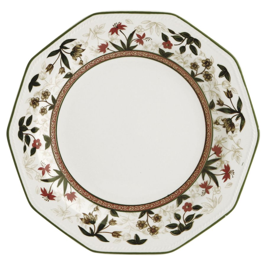 Flad Plade Queens By Churchill Assam Floral Keramik Jedilni servis  27 cm (6 enheder) #4