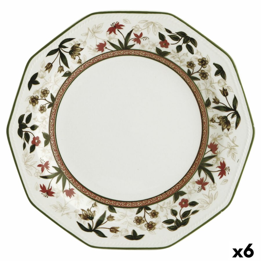 Flad Plade Queens By Churchill Assam Floral Keramik Jedilni servis  27 cm (6 enheder) #1