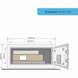 Pengeskab med elektronisk ls Yale YLV/200/DB2 24 L 20 x 43 x 35 cm Sort #3