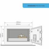 Pengeskab med elektronisk ls Yale YSV/170/DB2 3,8 L 17 x 23 x 17 cm Sort #15