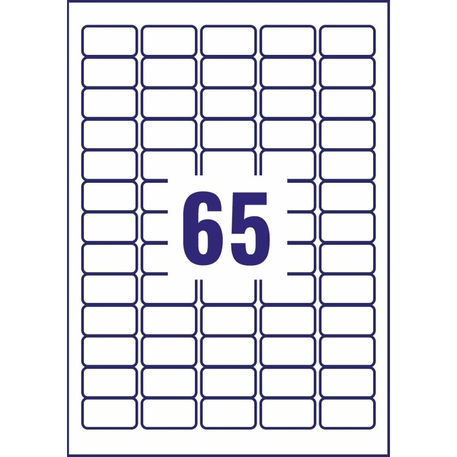 Selvklbende etiketter Avery Gennemsigtig 210 x 297 mm 38,1 x 21,2 mm #3