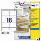 Printer labels Avery J8562 25 Ark 99,1 x 33,9 mm Gennemsigtig (5 enheder) #1
