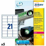 Printer labels Avery Hvid 20 Ark 63,5 x 38,1 mm (5 enheder) #1