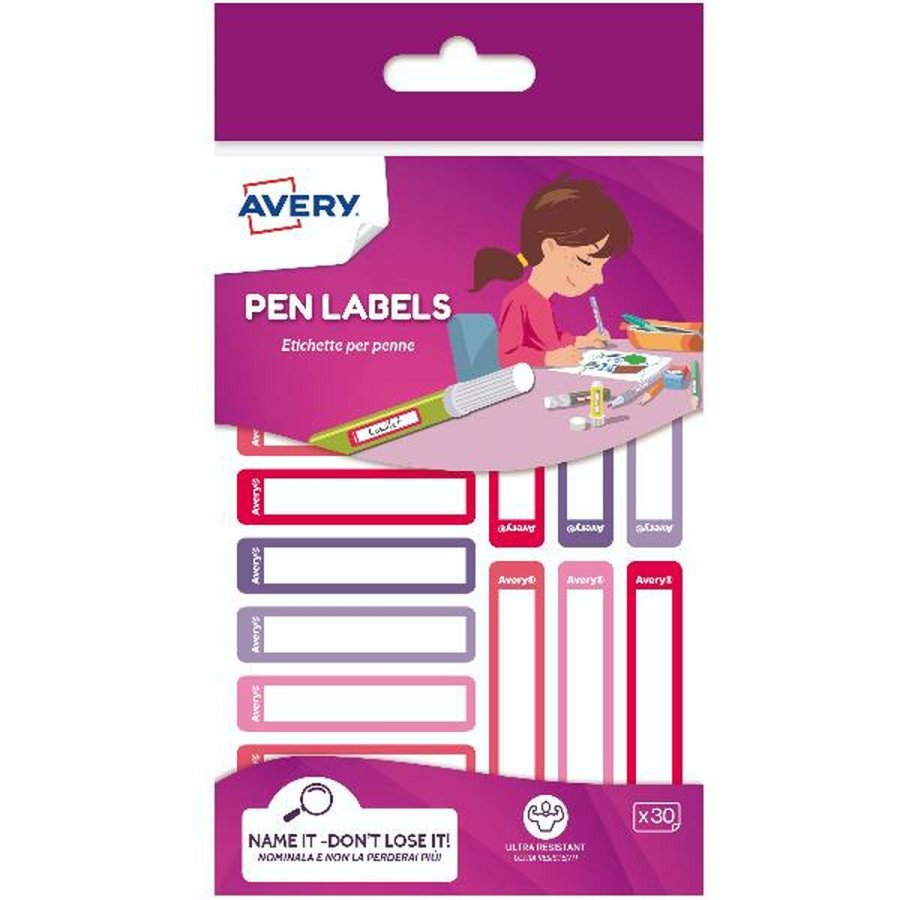 Selvklbende etiketter Avery RESMI30F-UK Hvid Rd 10 x 50 mm (30 enheder) #1