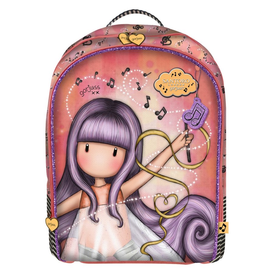 Skoletaske Little Dancer Gorjuss Little dancer Laksefarvet (32 x 45 x 13.5 cm) #1
