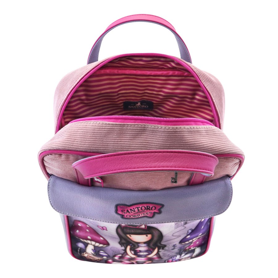 Rygsk Gorjuss Cheshire cat Pink Lilla (27 x 10 x 37 cm) #2