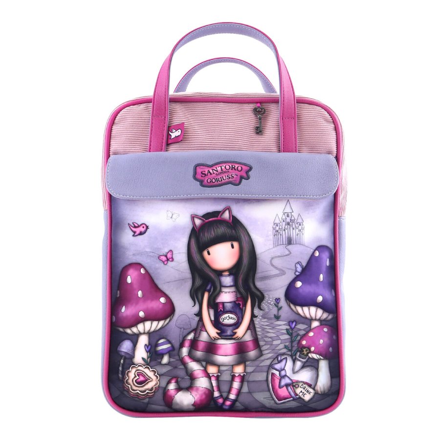 Rygsk Gorjuss Cheshire cat Pink Lilla (27 x 10 x 37 cm) #1