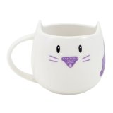 Kop og tallerken Gorjuss Smitten kitten Hvid Sort Keramik Varmebrikker Skodelica #7