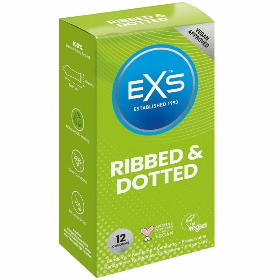 Kondomer EXS Ribbed 12 enheder #1