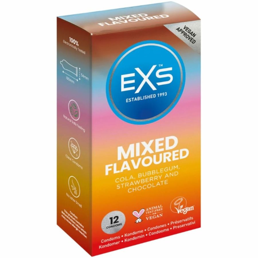 Kondomer EXS Mixed Chokolade Hale Jordbr Tyggegummi 12 enheder #1