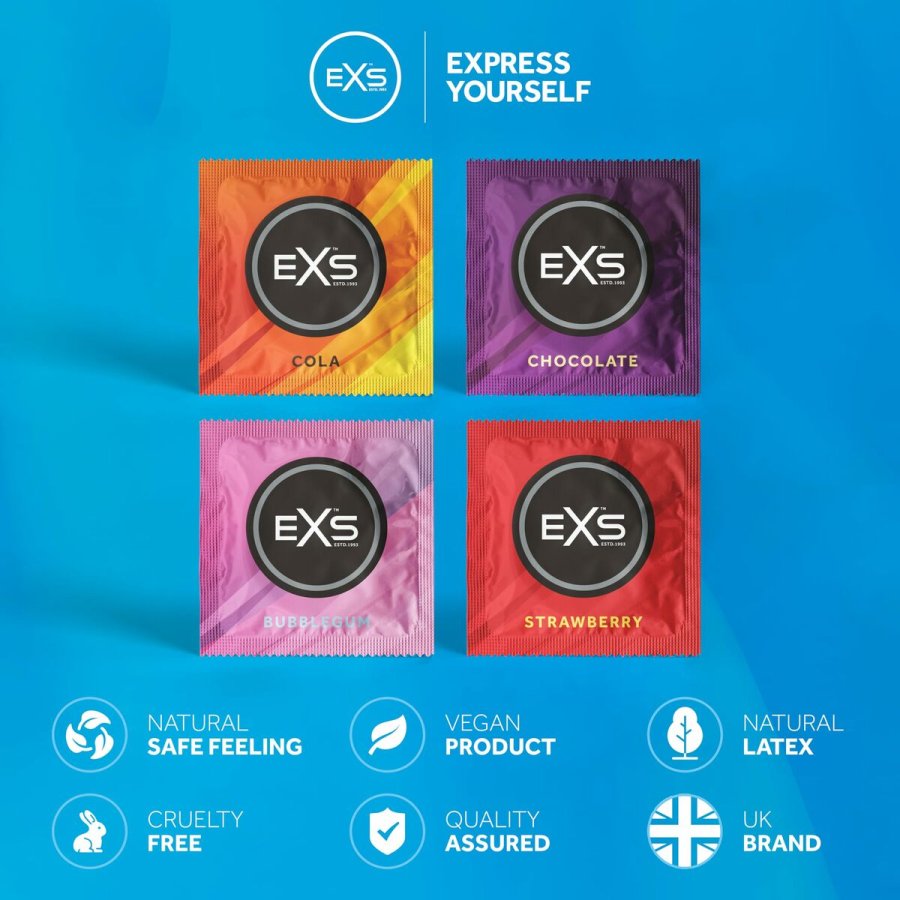 Kondomer EXS Mixed Chokolade Hale Jordbr Tyggegummi 12 enheder #3