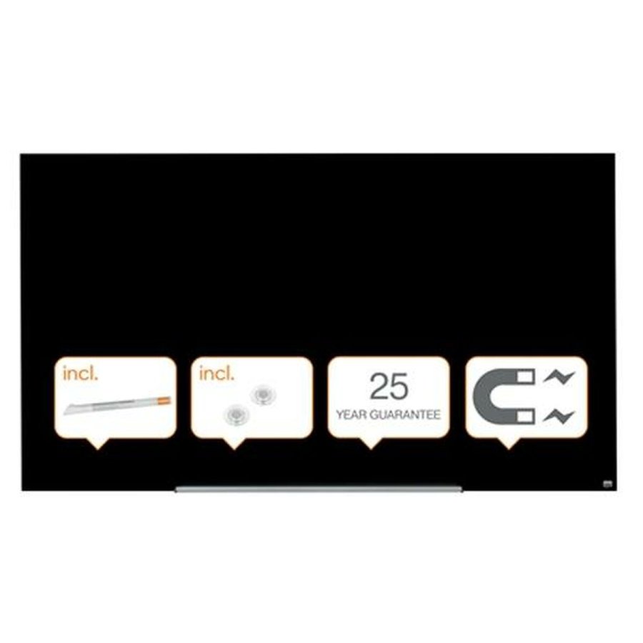 Magnettavle Nobo Impression Pro Sort Krystal 190 x 100 cm #5