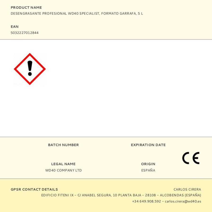 Affedtningsmiddel WD-40 5 L #2