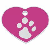 Identifikationsplade til krave Imarc Heart Pink Slvfarvet #2