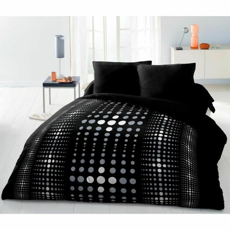 Dynebetrk st HOME LINGE PASSION Steevy Sort Gr Dobbelt seng 220 x 240 cm #1