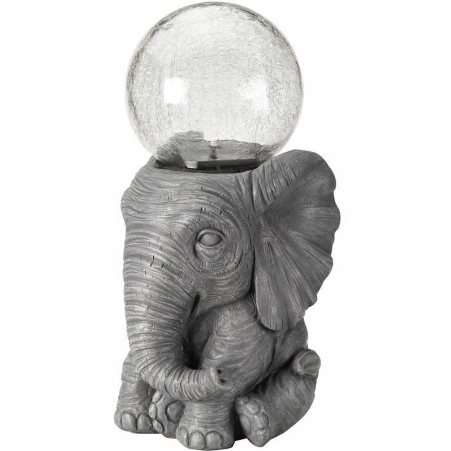 Solcellelampe elephant Hvid #1