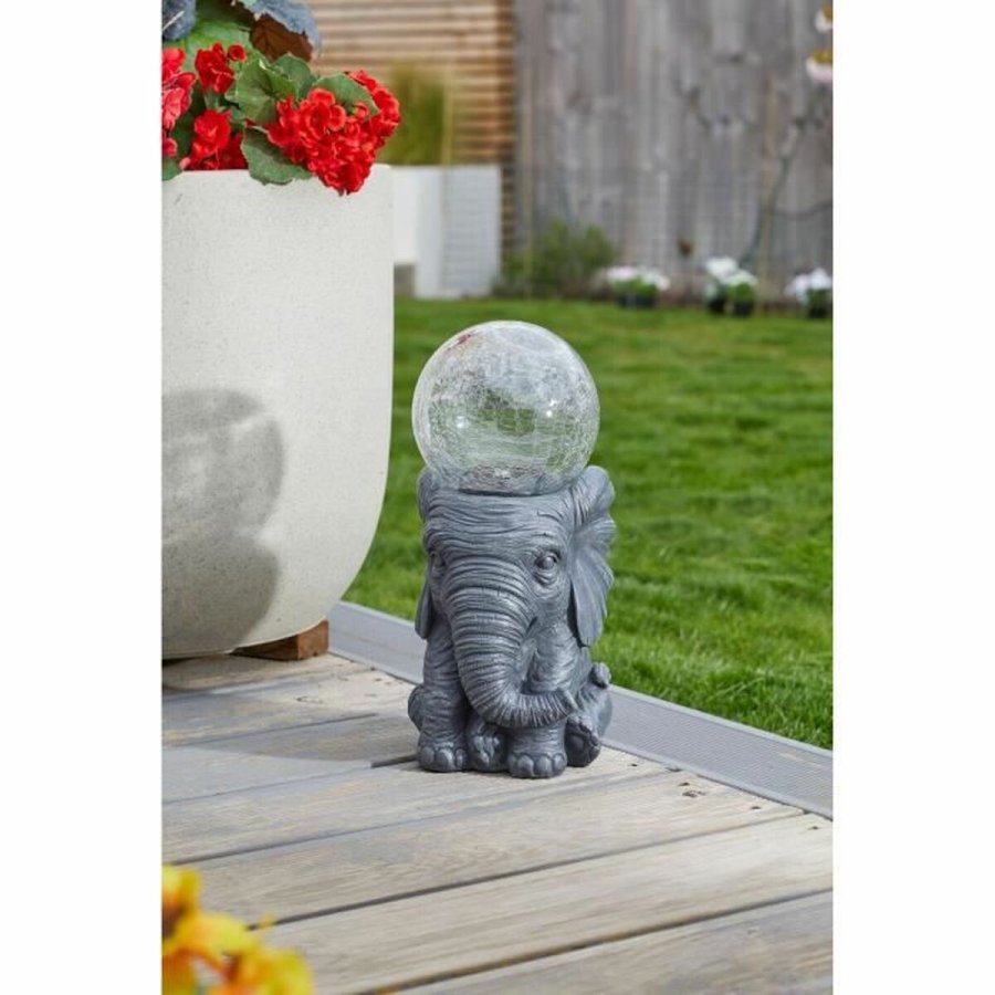 Solcellelampe elephant Hvid #2