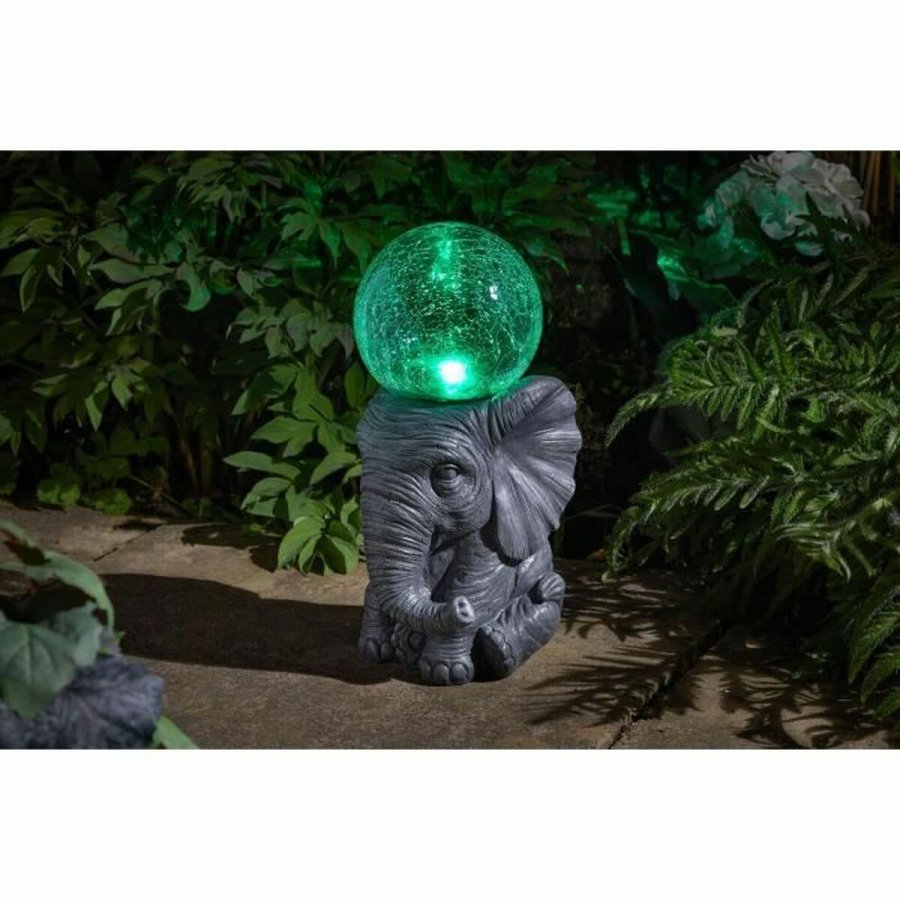 Solcellelampe elephant Hvid #3