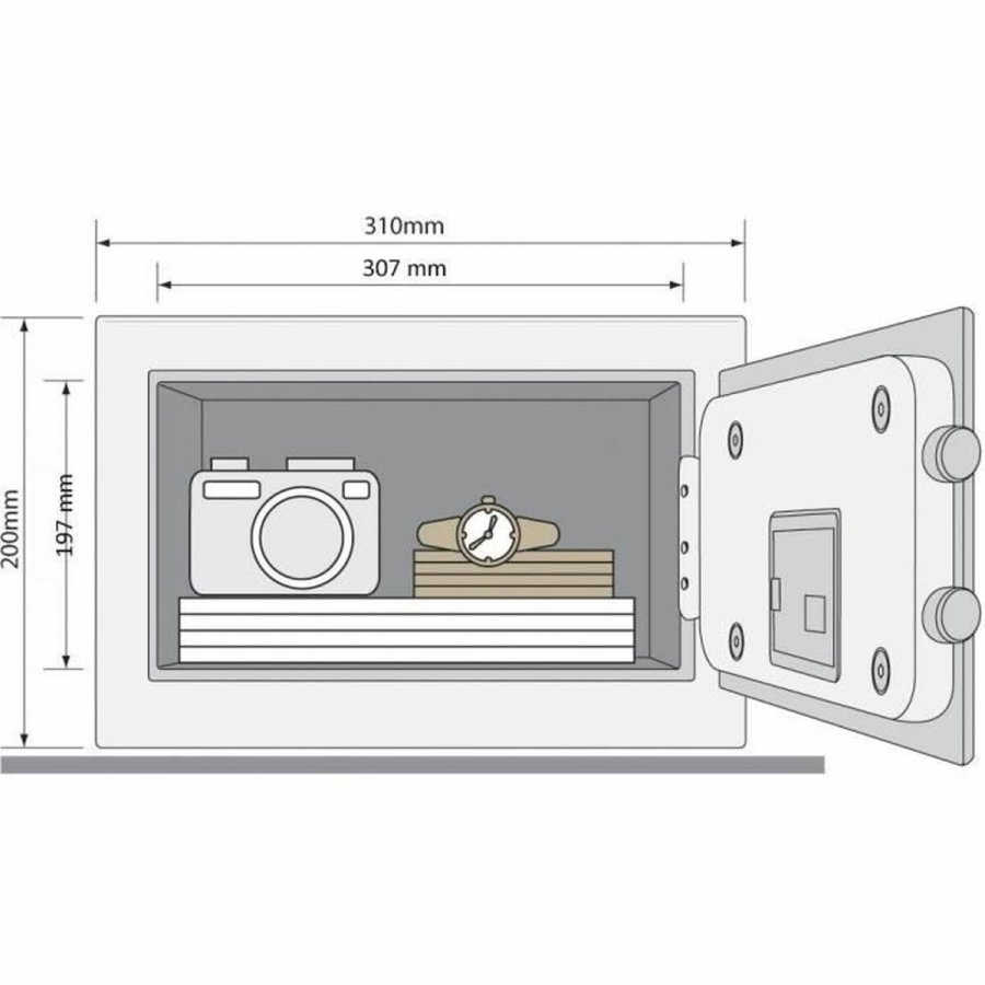 Pengeskab med elektronisk ls Yale YSG/200/DB2 20 x 31 x 20 cm 8,6 L Sort #11