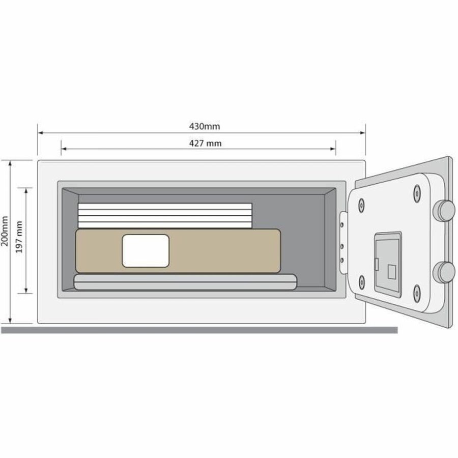 Pengeskab med elektronisk ls Yale YLG/200/DB2 24 L 20 x 43 x 35 cm Sort #5
