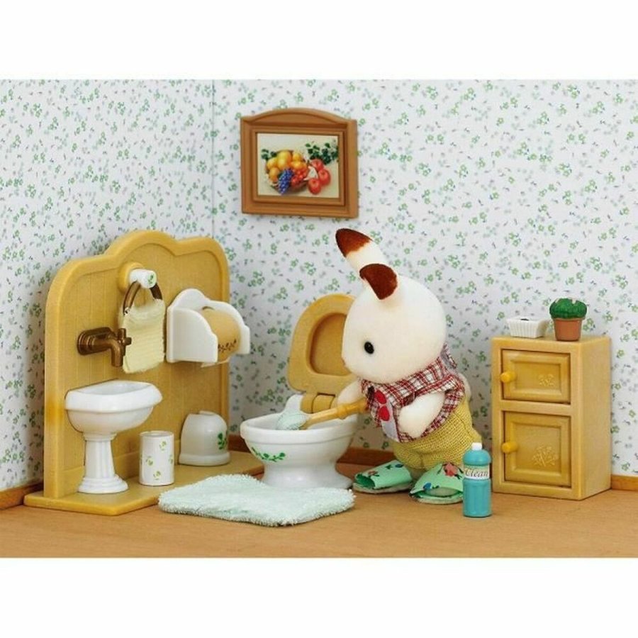 Action Figurer Sylvanian Families Chocolate Rabbit and Toilet Set #2