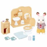 Action Figurer Sylvanian Families Chocolate Rabbit and Toilet Set #1