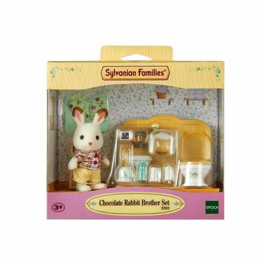 Action Figurer Sylvanian Families Chocolate Rabbit and Toilet Set #3