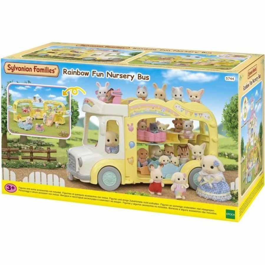 Tilbehr til dukkehus Sylvanian Families 5744 Rainbow Fun Nursery Bus #1