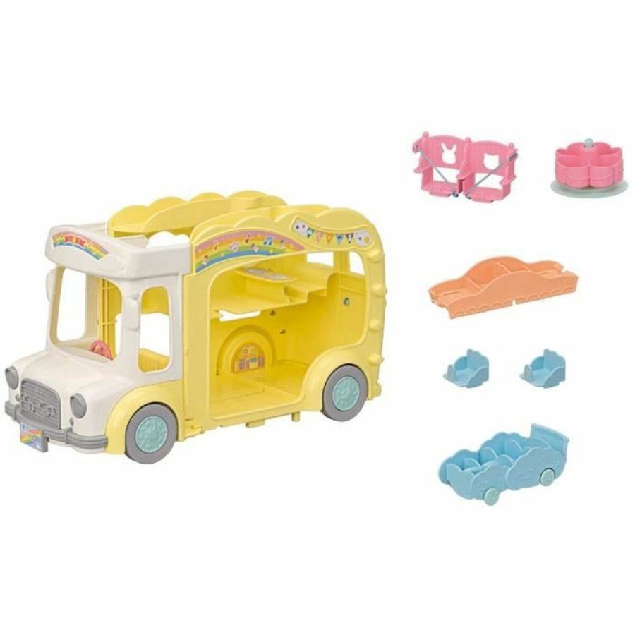 Tilbehr til dukkehus Sylvanian Families 5744 Rainbow Fun Nursery Bus #4