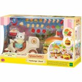 Tilbehr til dukkehus Sylvanian Families Puesto de hamburguesas - Papa Latte Cat y Scooter 30 Dele #1
