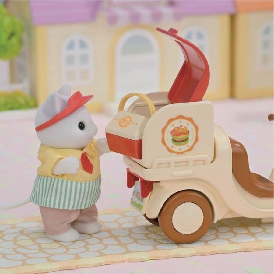 Tilbehr til dukkehus Sylvanian Families Puesto de hamburguesas - Papa Latte Cat y Scooter 30 Dele #5
