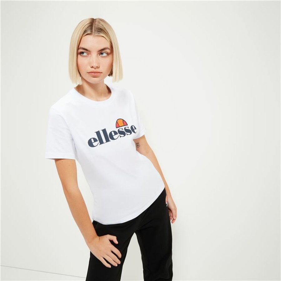 Kortrmet T-shirt til Mnd Ellesse Albany Hvid #4