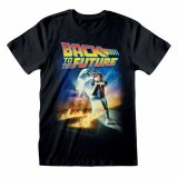 Kortrmet T-shirt Back to the Future Poster Sort Unisex #1