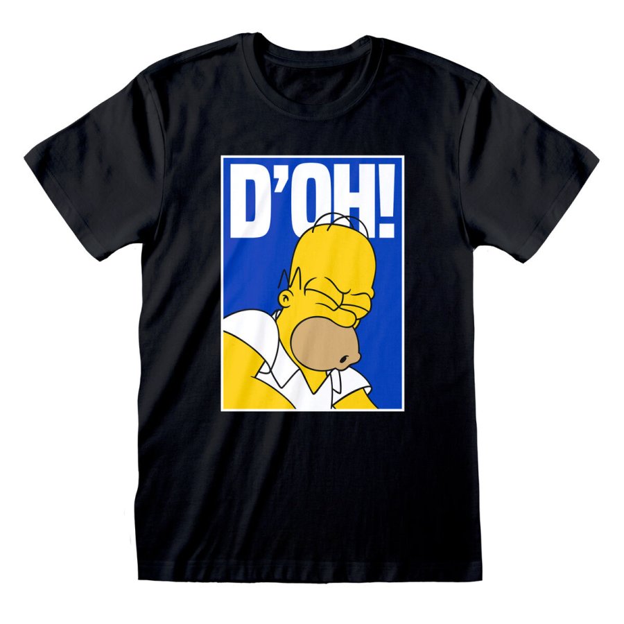 Unisex Kort�rmet T-shirt The Simpsons Doh Sort #1