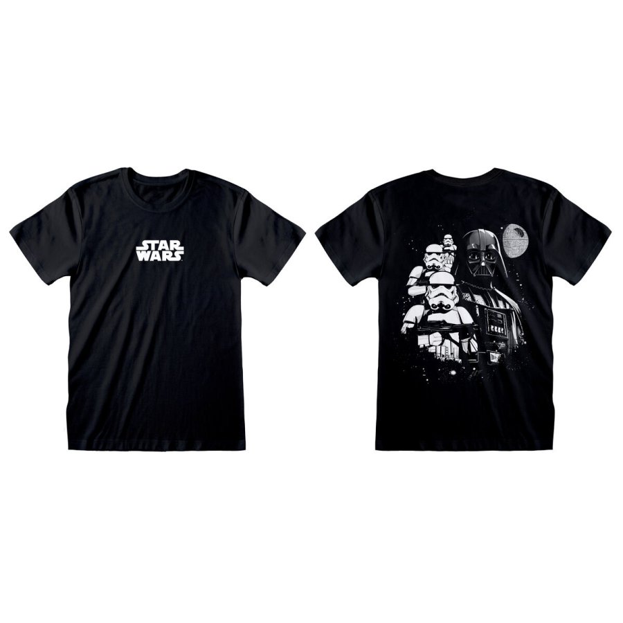 Kortrmet T-shirt Star Wars Collage Sort Unisex #1