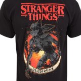 Kortrmet T-shirt Stranger Things Demogorgon Upside Down Sort Unisex #3